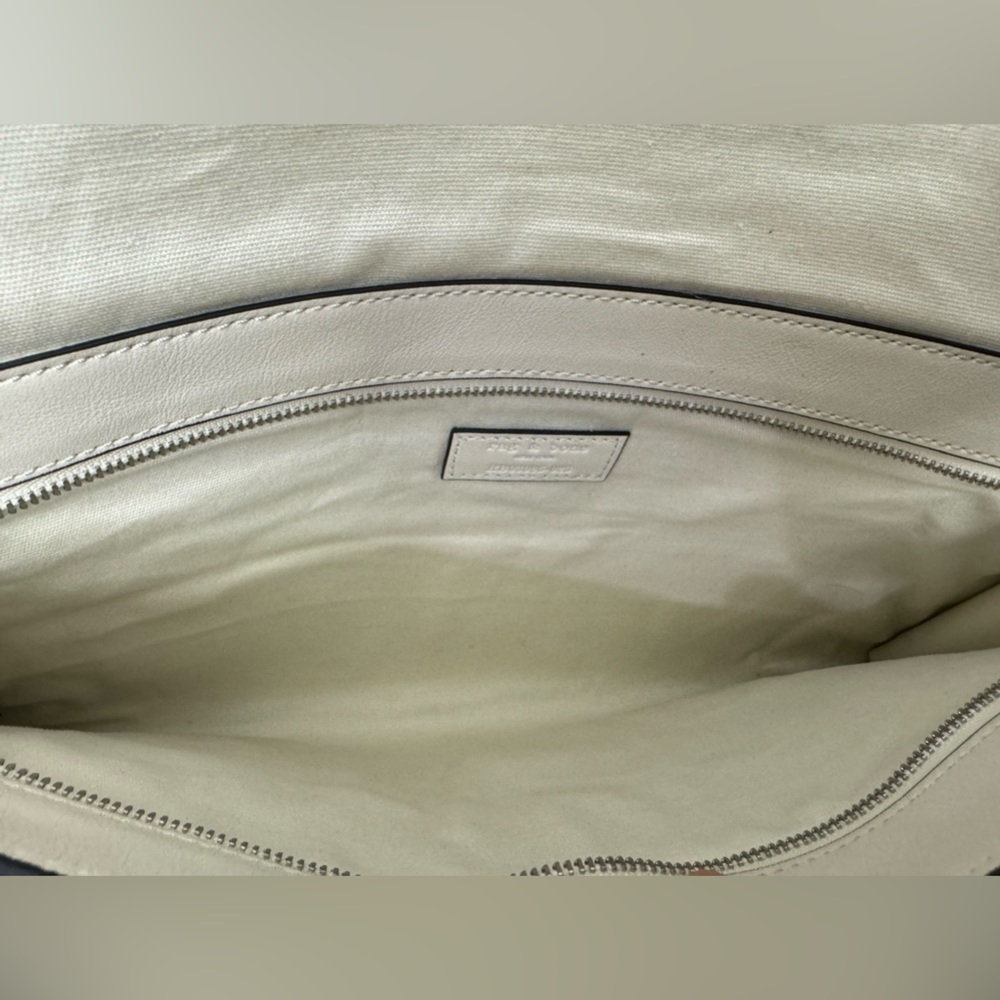 rag & bone Cream Leather Envelope Clutch - Picture 12 of 14